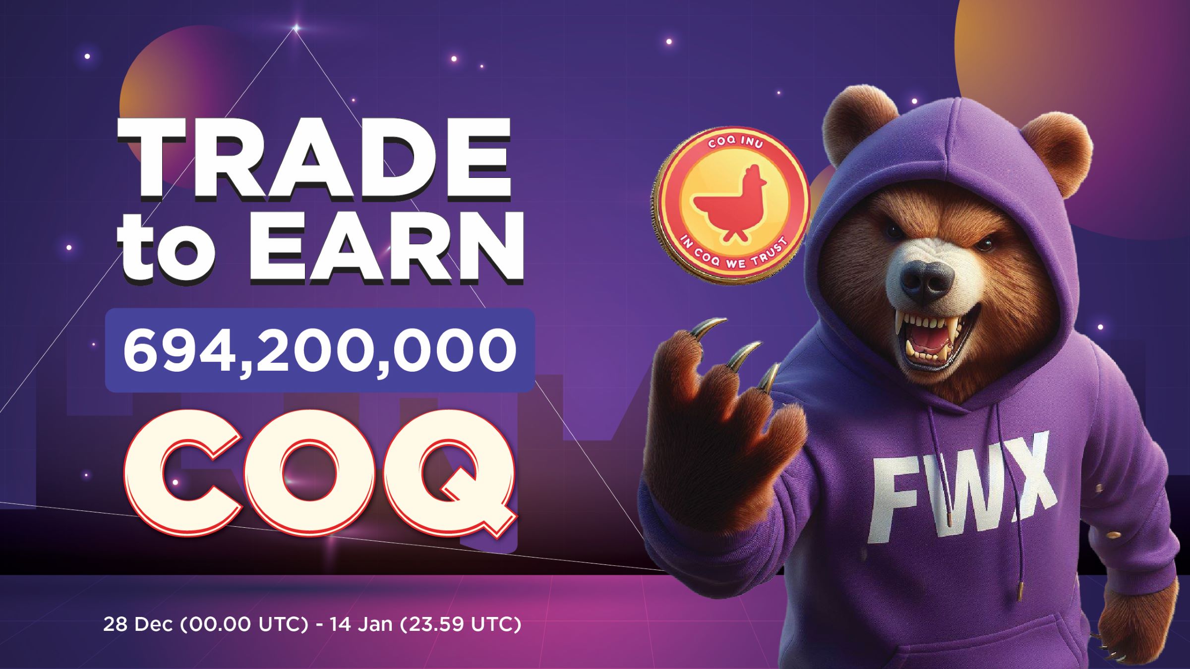 Trade to Earn $COQ!